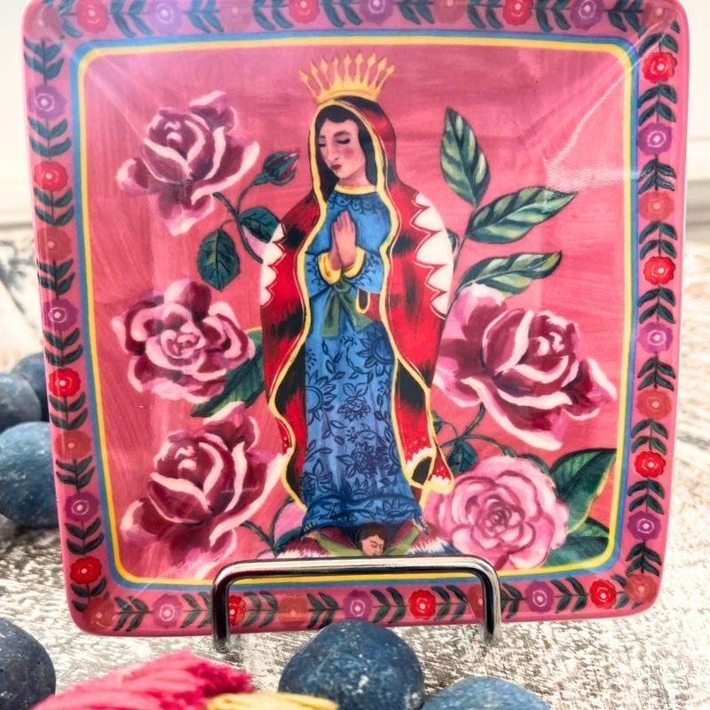 Guadalupe Queen of Love Square Trinket Tray