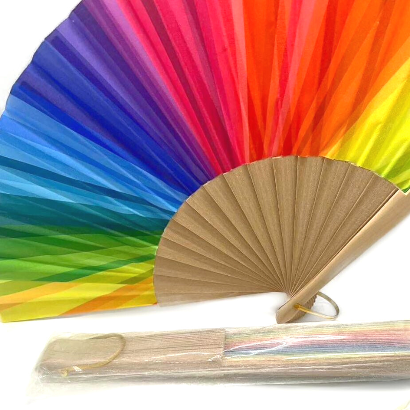 Chakra Rainbow Hand Fan