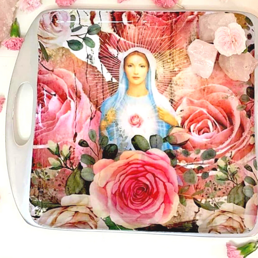 Mother Mary Mystic Rose Tray