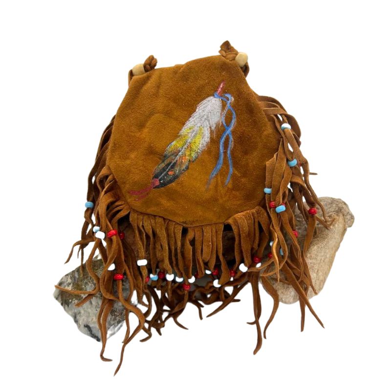 Amulet Pouch with Feather Motif