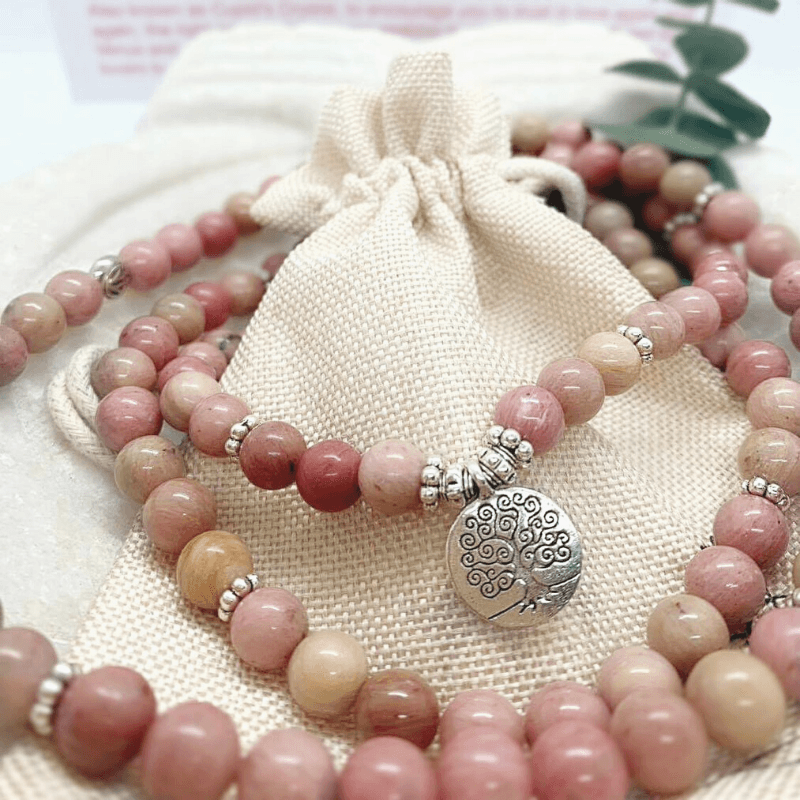Rhodochrosite 108 Mala Beads