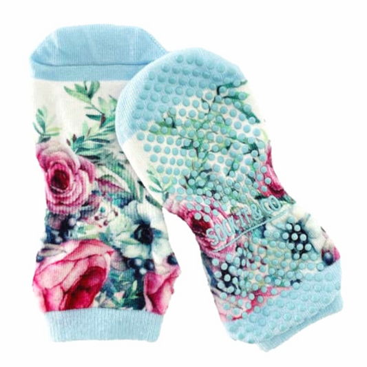 Flower Feet Non-Slip Grip Socks (for Studio, Home, Hospital & More)